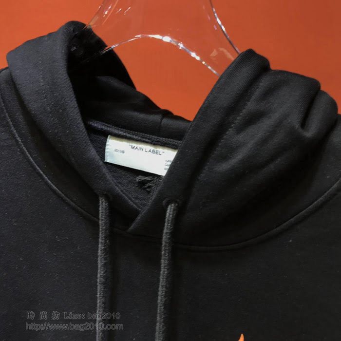 OffWhite男裝 19-20FW新款 最高品質 off男士連帽套頭黑色衛衣 男士秋季最新單品  tzy2368